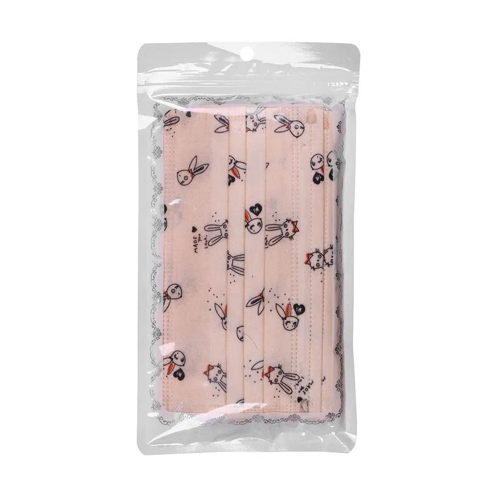 

10-200PCS Non-woven Disposable Face Mask Fashion Unisex Adult Print 3 Layer Mask Filter Masks Face Mask Print Mouth Mascaras