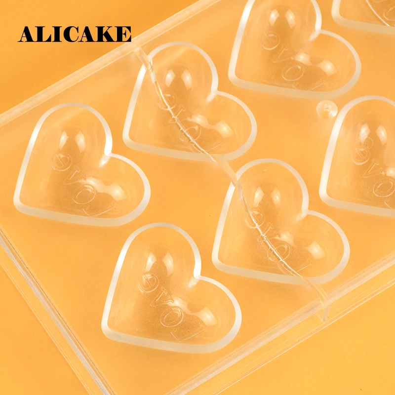 Форма для выпечки из поликарбоната в форме сердца шоколада на День святого