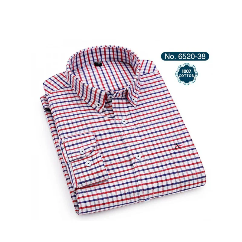 6520-38(11) Новинка года. Качественные мужские рубашки в полоску ARAMY Camisa. Мужские рубашки с вышивкой - Цвет: 6520-38(11)
