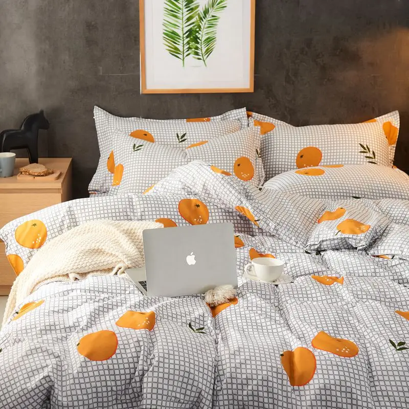 Милый персиковый Комплект постельного белья denisкомната белый комплект