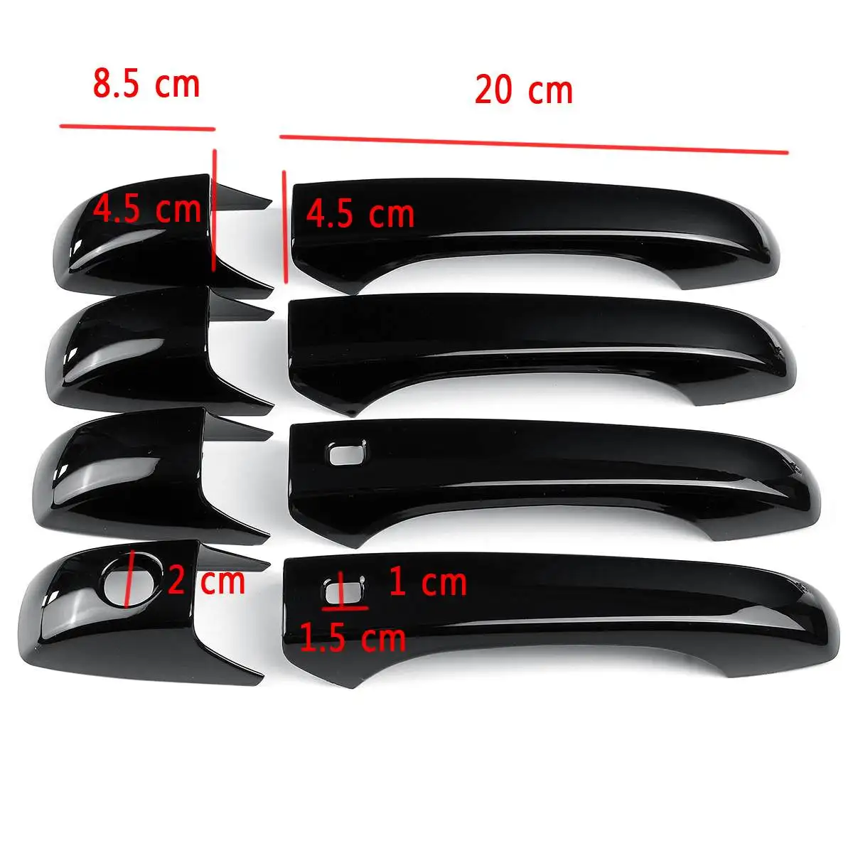 8 шт./комплект чехол для Наружная ручка двери автомобиля глянцевый черный Jeep Grand