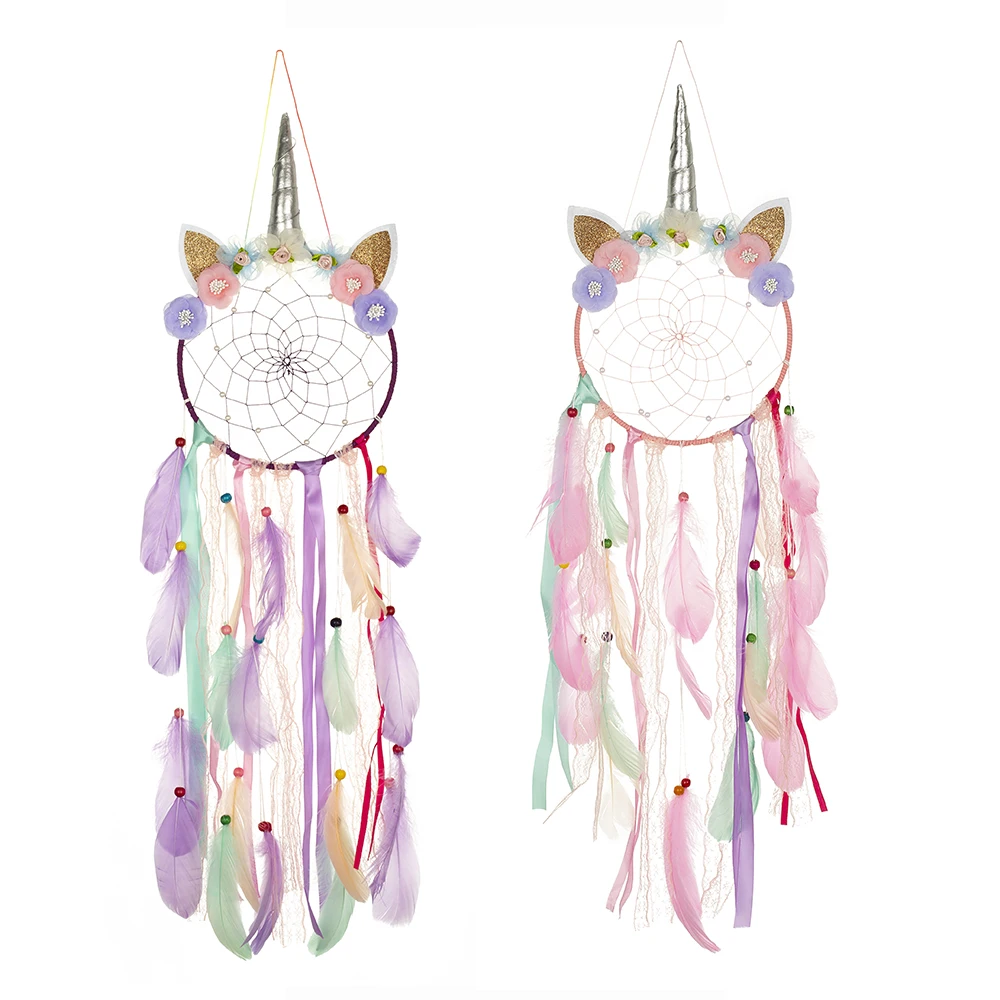

Unicorn Dream Catcher Decoration Bedroom Room Decor for Girls Kids Baby Wall Hanging Hook Children Room Decoration Dreamcatcher