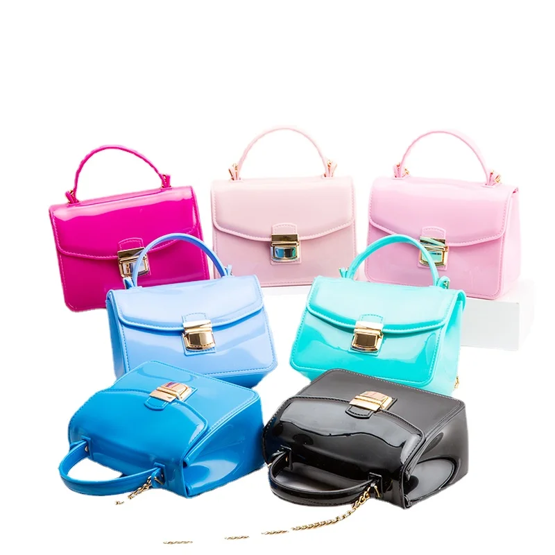 

mini melissa club Bag women 2021 new candy color chain diagonal jelly purse clutch tote bags for women