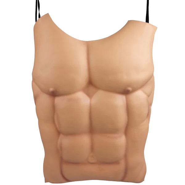 Halloween Fake Male Pectoral Muscle Breast Chest Skin EVA Foam Fancy Party Cosplay Costume Home Accessories