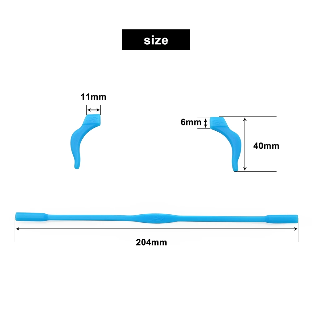Дети очки силиконовый шнур и уха замки комплект мальчики девочки руководитель