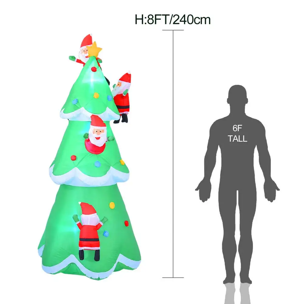 Inflatable Christmas Tree Outdoor Inflatables 240cm Blow Up for Yard Garden Decoration with L | Дом и сад