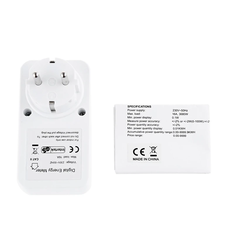 Eu Plug Plug-In Digital Wattmeter Lcd Energy Monitor Power Meter Electricity Electric Swr Usage Monitoring Socket (Eu | Электроника