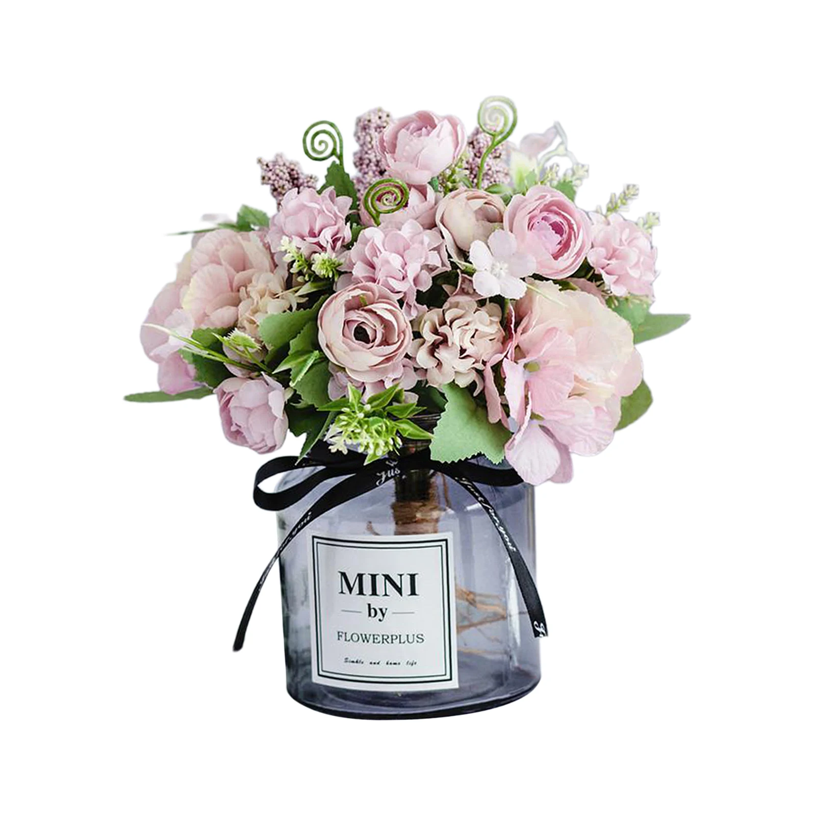 

Silk Artificial Bouquet w/ Vase Flower Arrangement Bedroom Party Centerpieces