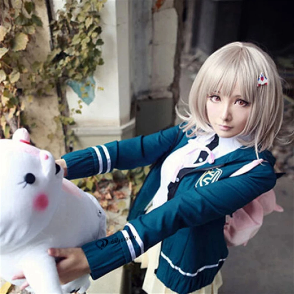 Женский костюм для косплея Chiaki Nanami аниме Danganronpa 2 Косплей Униформа Хэллоуина