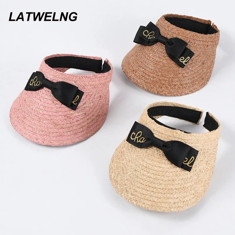 Новые модные дизайнерские солнцезащитные кепки с бантом и козырьком женские