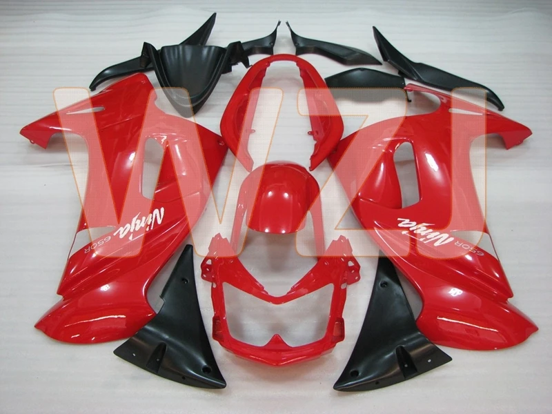 ER-6F 2006 Body Kits EX 650 2007 Red Fairings - 2008 Motorcycle Fairing | Full