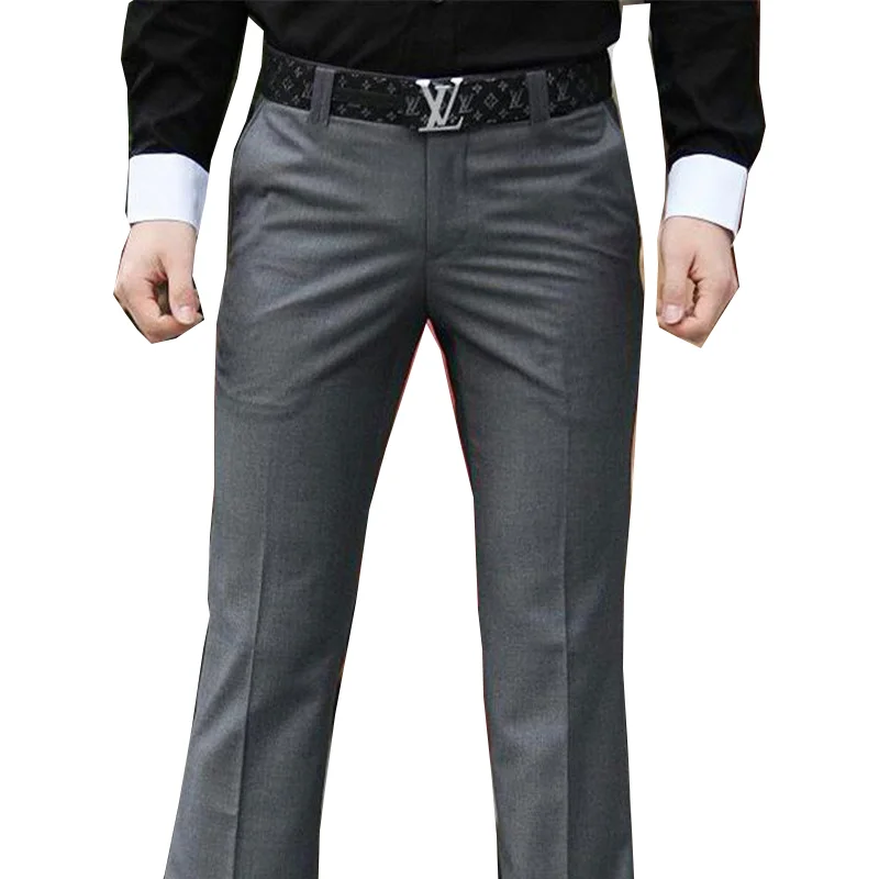 2020 new style men's flared pants formal pants flared pants white suit trousers formal trousers men size 28-37