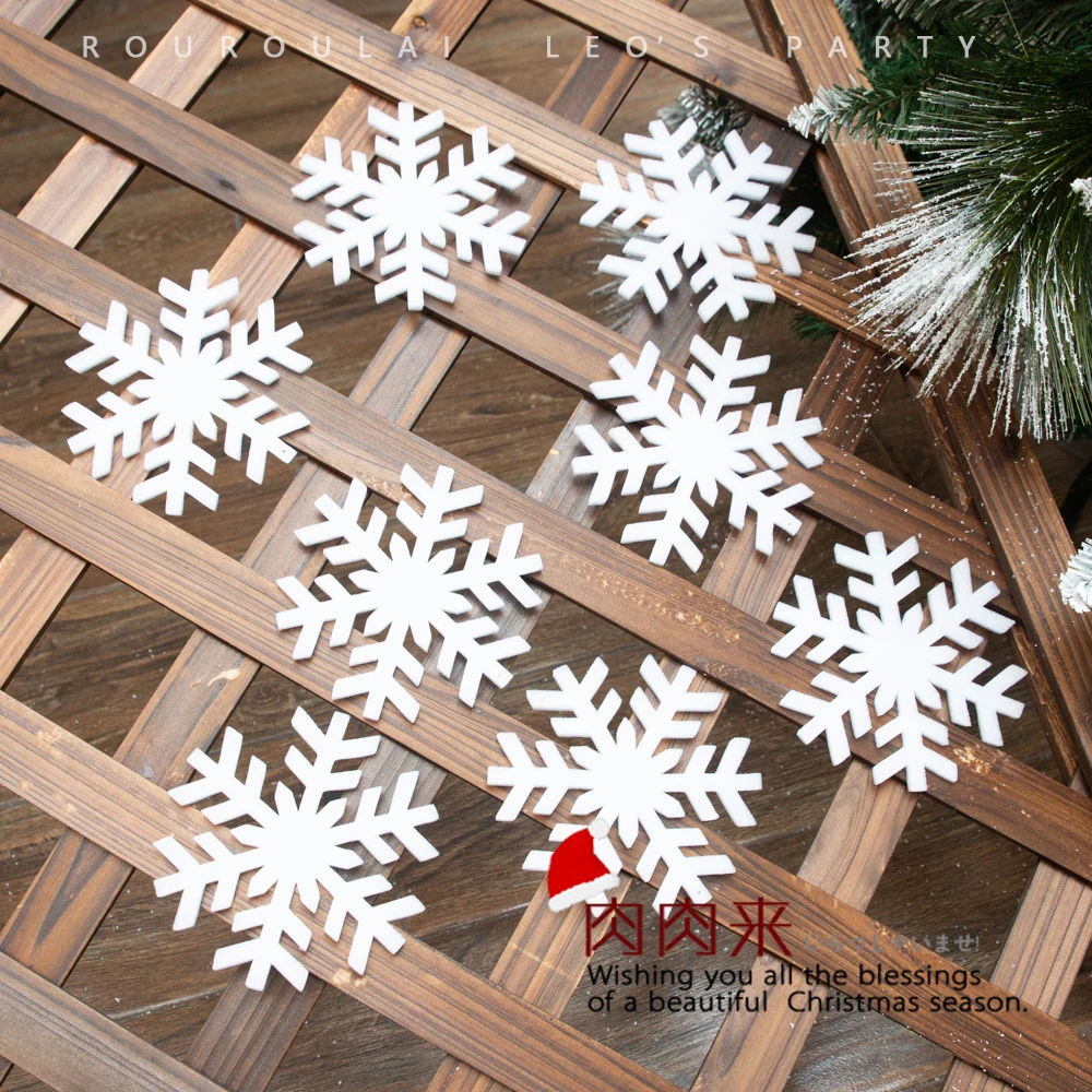 Снежинка Рождественская пена хлопковая стеклянная тарелка украшение для стекла