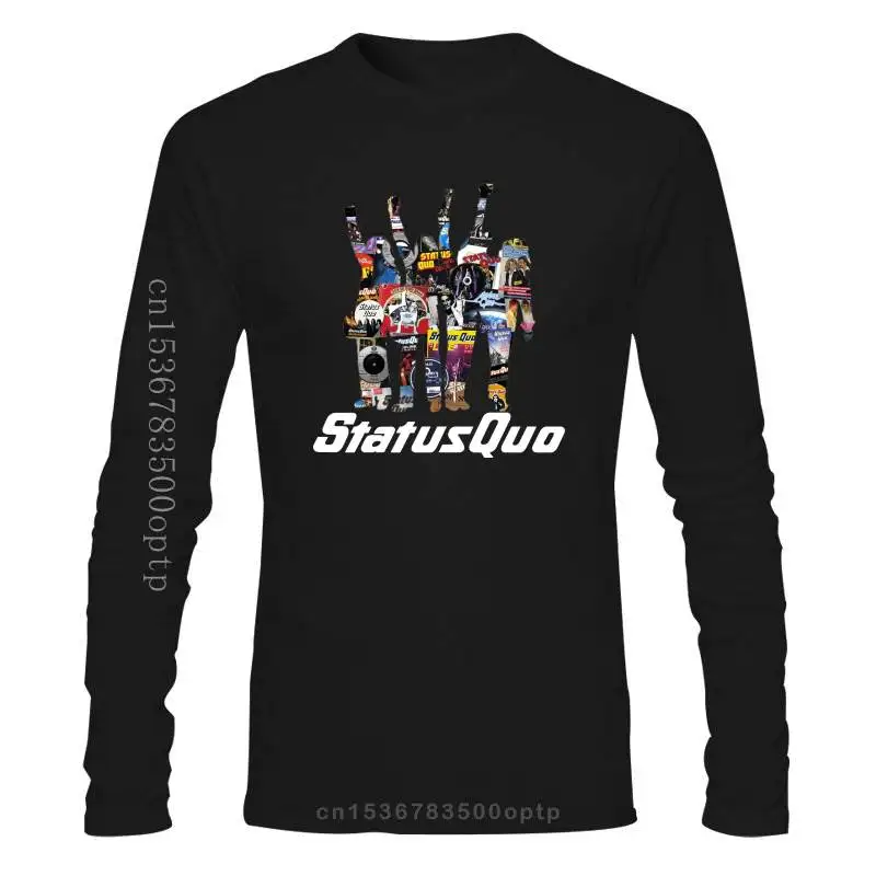 

New Men t shirt Fashion STATUS QUO Summer Tops Black t-shirt women