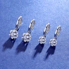 Серьги-подвески с муассанитом для девочек-подростков, серебро 0,5 пробы, муассанитом, с бриллиантом, 925 карат