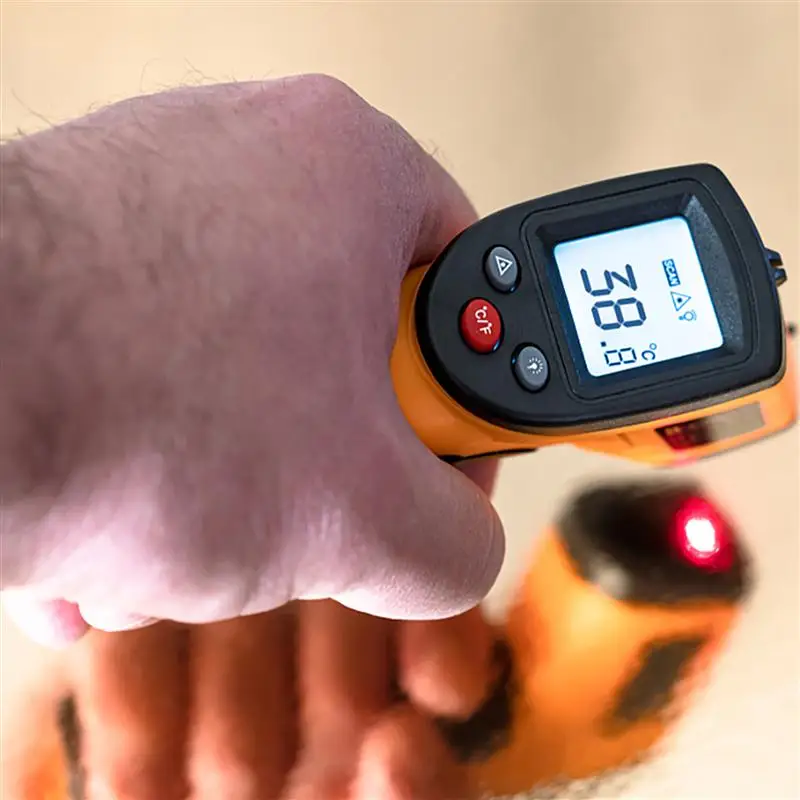 

Industrial Thermometer High Precision LCD Display Infrared Thermometer Handheld Thermometer without Battery