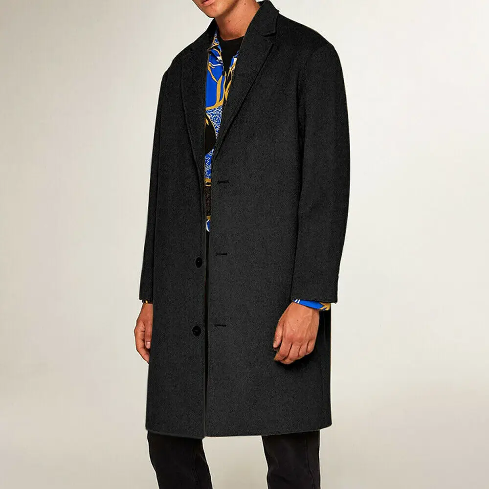 3 цвета мужское зимнее длинное пальто теплое утолщенное ветрозащитное верхняя