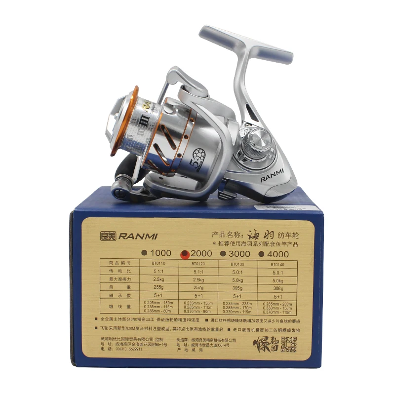 

RYOBI Spinning Reel Sea Feather Fishing Wheel Waterproof Surf Reel 5+1BB Saltwater Fishing Tackle