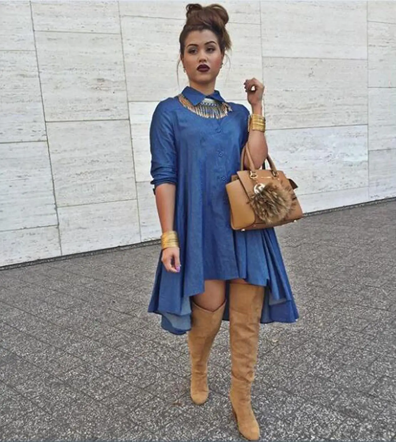 

New fashion personality maternity clothing breastfeeding comfortable denim autumn and winter dress blouse maternal clothing