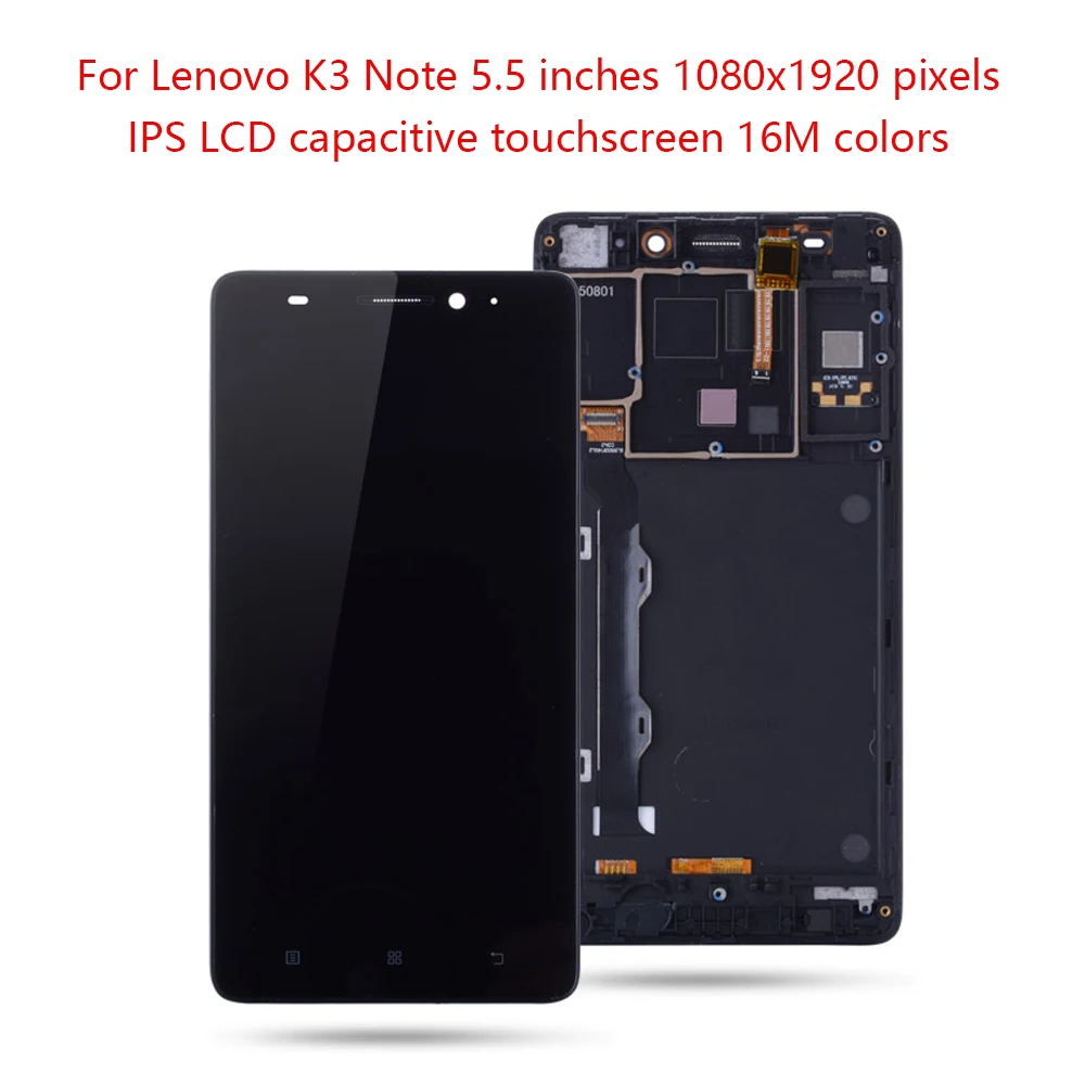 Оригинальный 5 &quotIPS дисплей для Lenovo K3 Note LCD сенсорный экран с рамкой дигитайзер