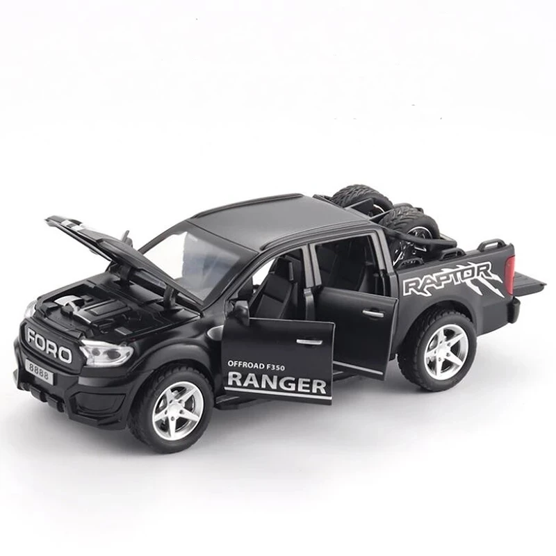 

Совершенно новый Пикап 1:32 Ford F350 из сплава автомобиль с шиной для переноски внедорожник игрушечный литой и игрушечный автомобиль модель авт...