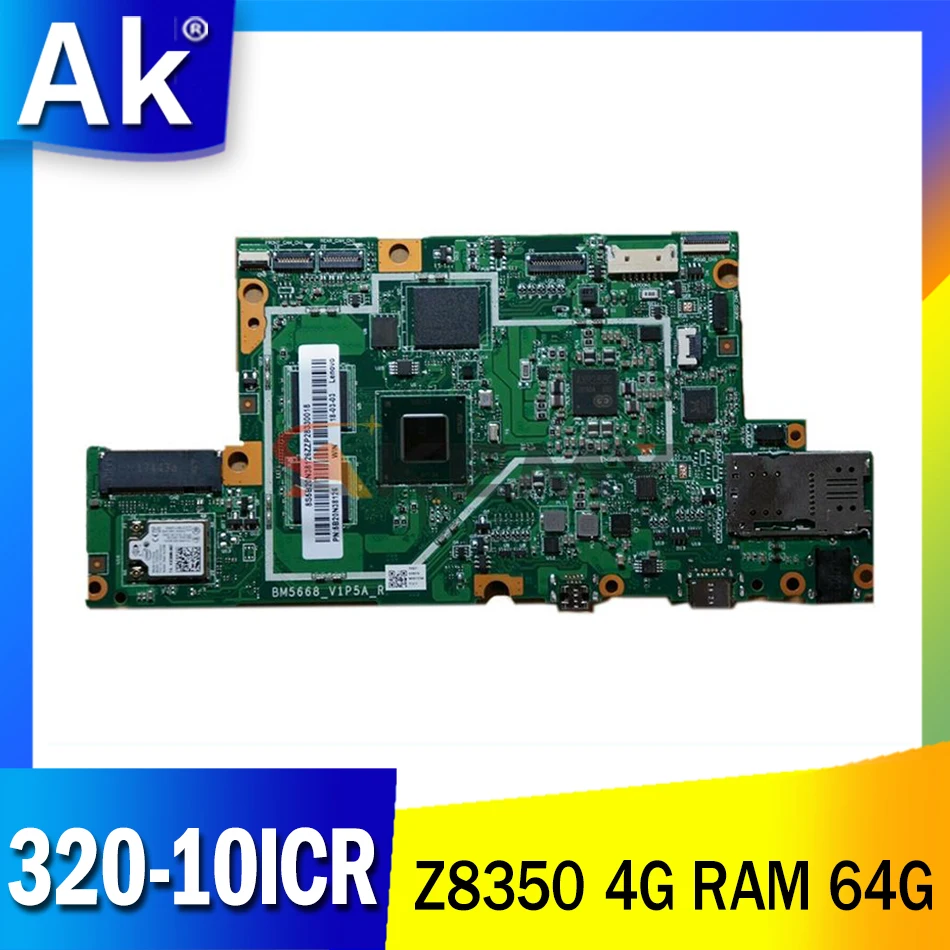 

For MIIX320 325 Miix 320-10ICR Tablet ideapad motherboard Z8350 4G RAM 64G 5B20N38163/5B20Q89819 BM5668 motherboard 100% test OK