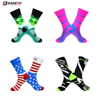 darevie cycling socks men%e2%80%98s women%e2%80%99s one size road bicycle professional anti fungal breathable outdoor sports long stockings
