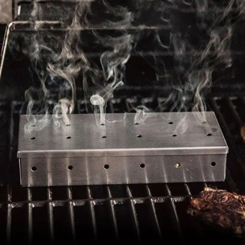Коробочка для барбекю деревянные чипсы дома и улицы угольный газовый гриль