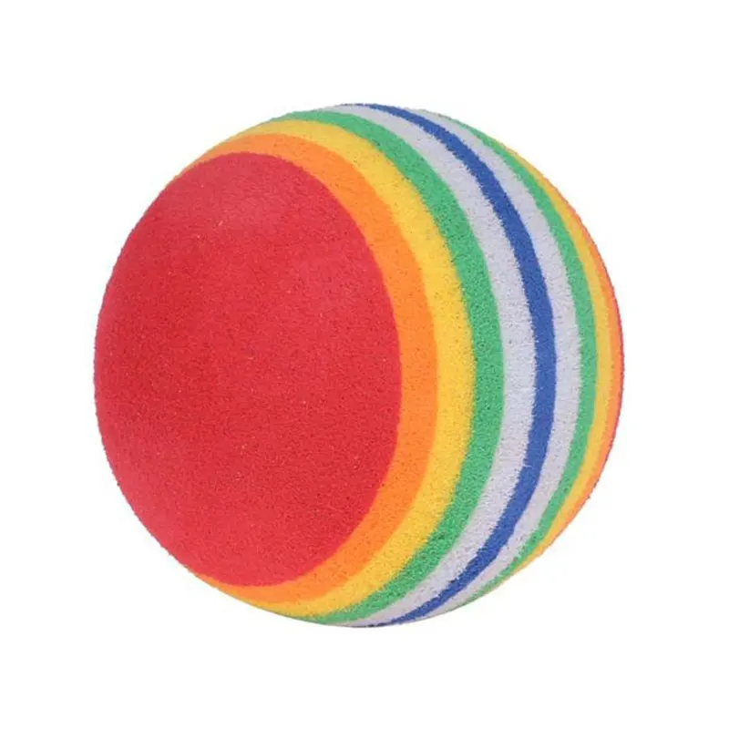 5 шт. 42 мм EVA пенопластовые мягкие радужные полосатые мячи для гольфа качели клуб