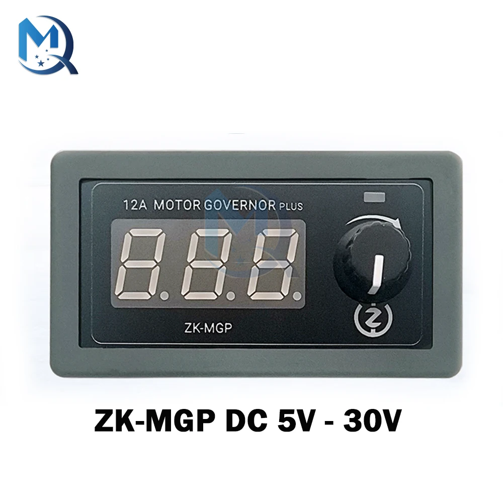 

ZK-MGP Adjustable Speed PWM DC Motor Controller 5-30v 12A 360W 6V 12V 24V Slow Start Slow Stop Module