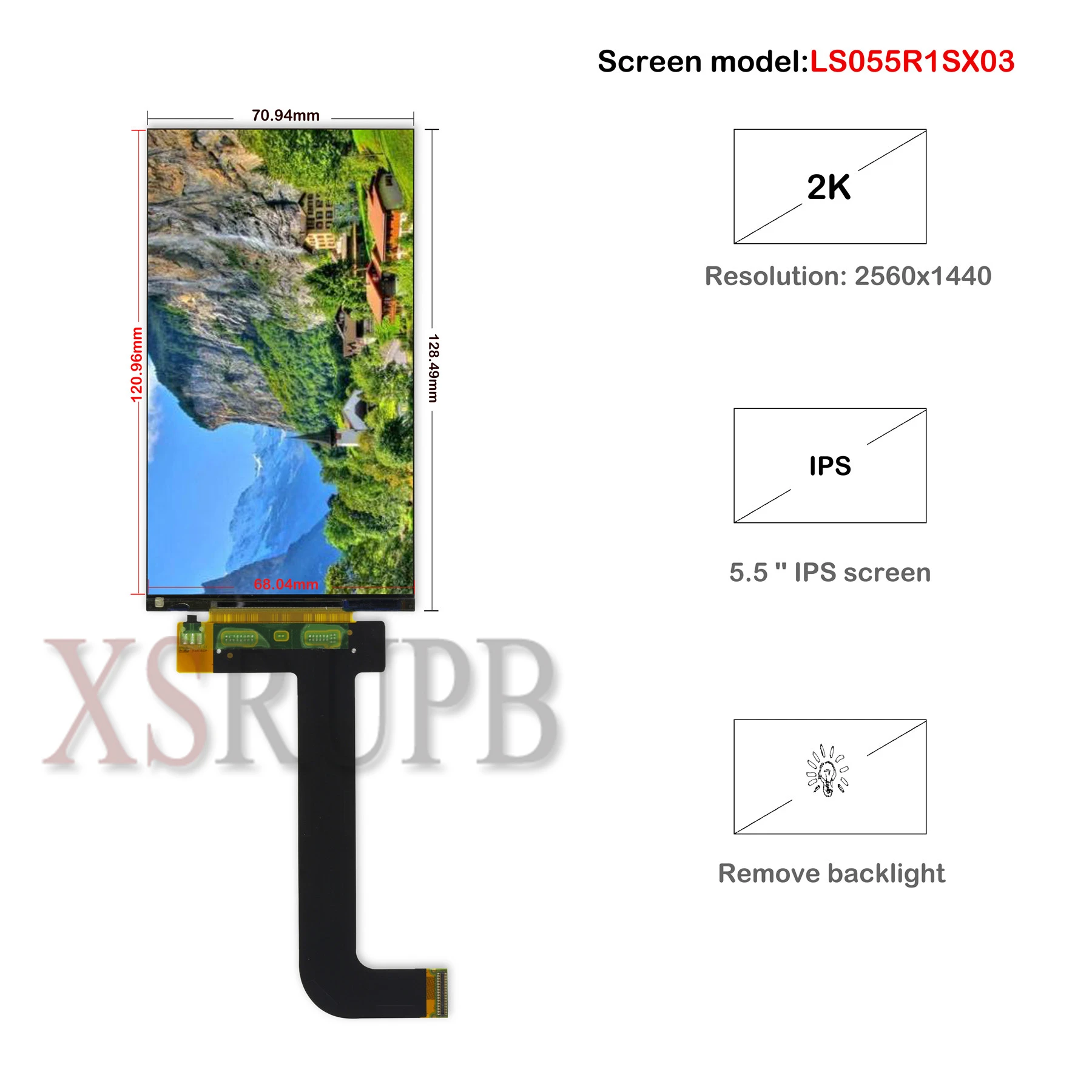 5 дюймов 2560*1440 2K ЖК-экран HDMI к MIPI DIY CV1 головка монтируется PC 1440P для проектор/3d