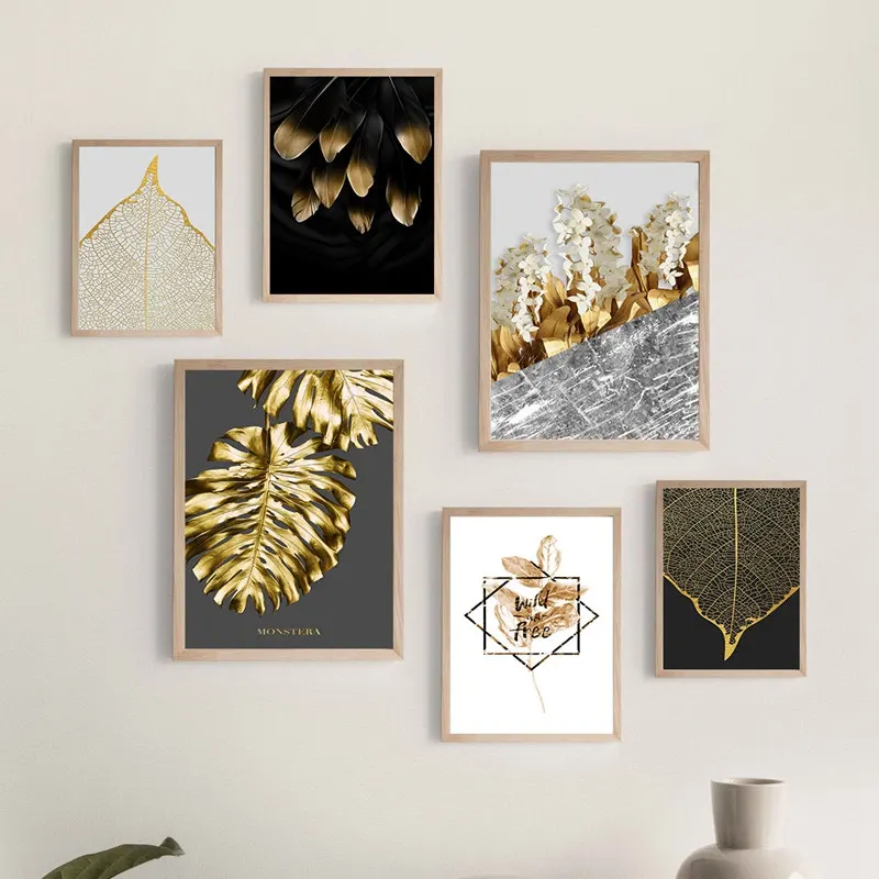 

Wall Decor Plant Leaf Abstract Poster Nordic Canvas Print Wall Art Painting Modern Picture Living Room Decoration Room Decor