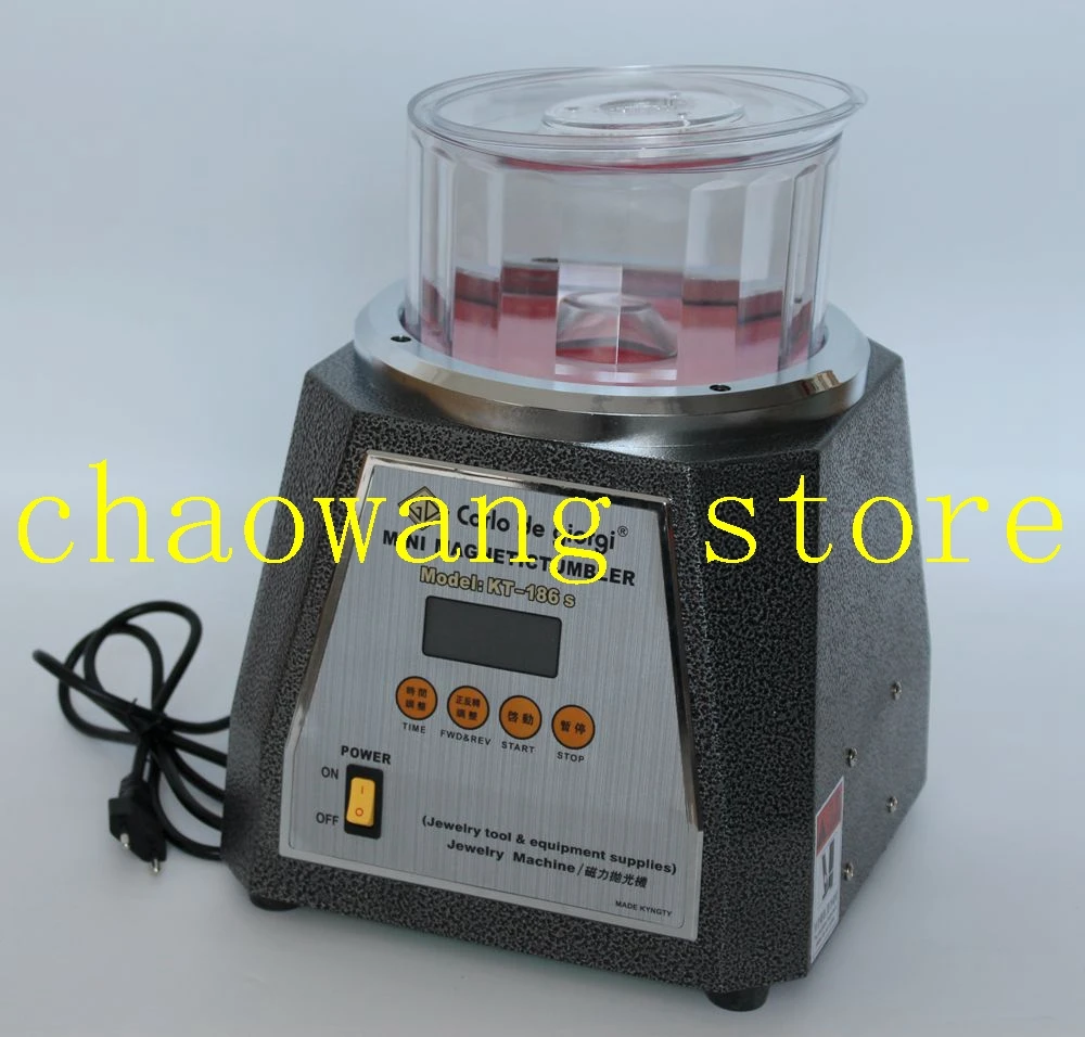 

KT-186s 2000 об/мин двухсторонняя машина для полировки ювелирных изделий магнитный полировщик Магнитный стакан