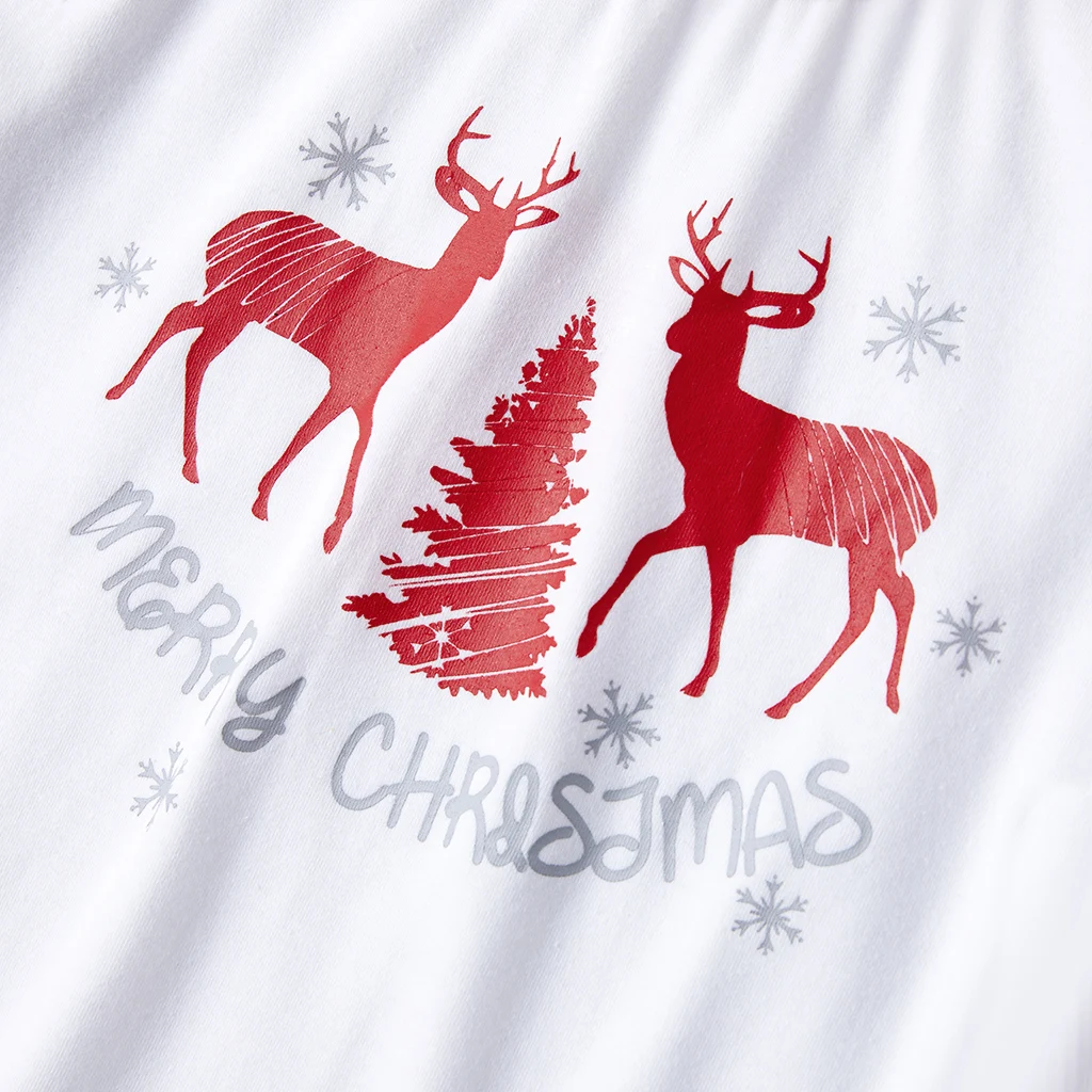 Рождественские пижамы для всей семьи комплекты забавные рождественские топы с