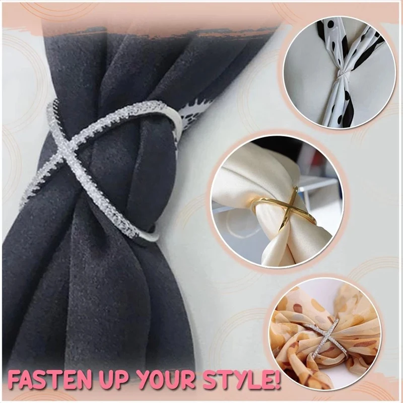 Elegant Scarf Buckle Ring Clip Holder Women Ladies Jewelry Gifts Fashion | Дом и сад