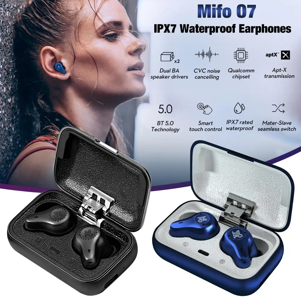 

Mifo O7 Double Balanced True Wireless Earbuds Noise Reduction V5.0 TWS Bluetooth Earphone Aptx Sports Waterproof Mini Earphones