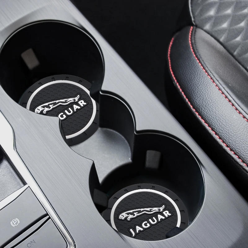 

1pcs 72mm Car Accessories Logo Cup Holder Silicone Coaster for Jaguar- XE XK XF XEL XFL E-PACE F-PACE I-PACE F-TYPE