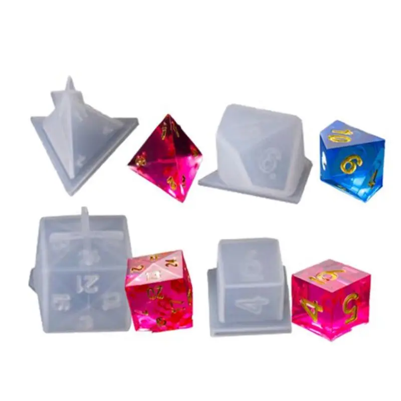 

Shapes Dice Fillet Square Triangle Dice Mold Dice Digital Game Silicone Mould