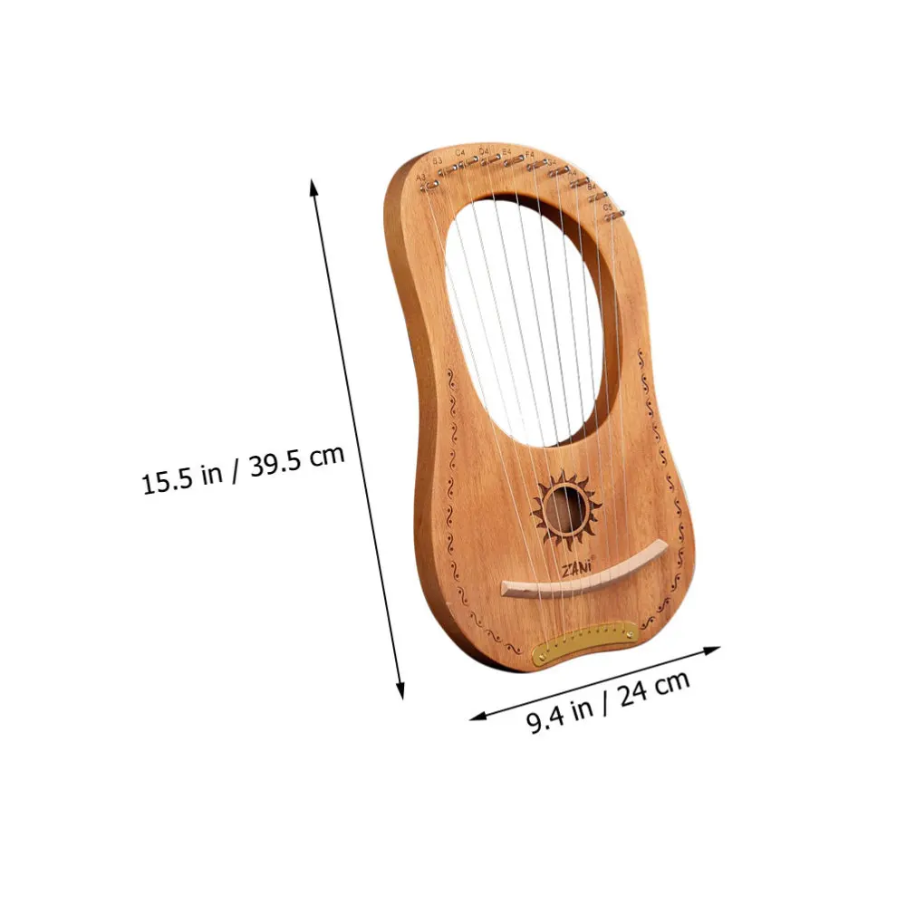 

1 Set Practical Lyre Musical Instrument with Tuning Wrench Picks Spare String
