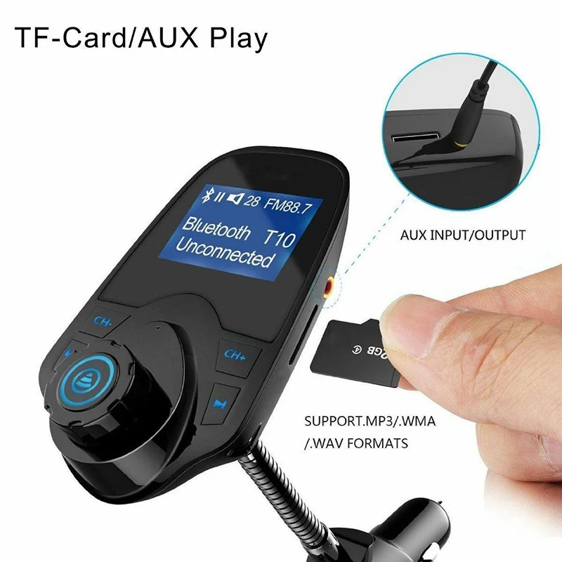 Автомобильное зарядное устройство USB адаптер для автомобильного прикуривателя Зарядное устройство s беспроводной автомобильный Bluetooth fm-передатчик MP3 радио адаптер автомобильный комплект
