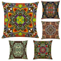 45x45cm bohemian cushion cover decorative pillows flowers cartoon seat cushions home decor flax throw pillow sofa pillowcase