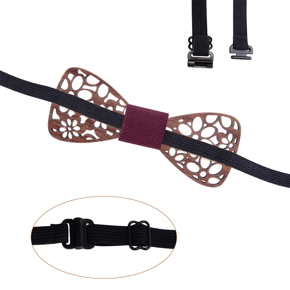 Мужской деревянный галстук бабочка для свадебного костюма Женский с вырезами и