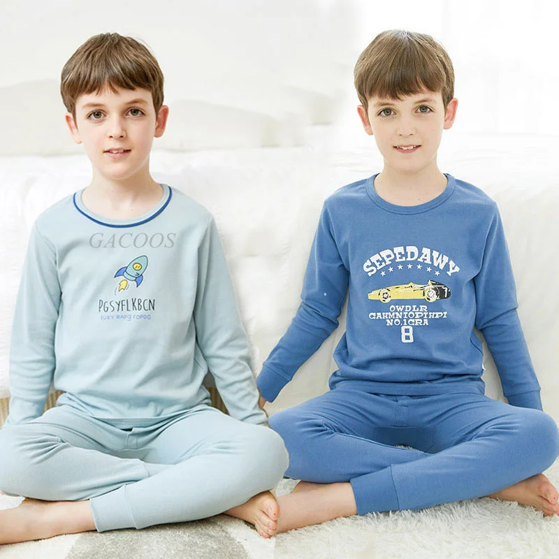 

Детские пижамы с длинным рукавом, Мультяшные детские пижамы для девочек и мальчиков, пижамы, одежда для девочек-подростков, костюмы, одежда ...