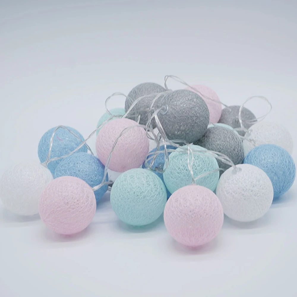 Светодиодная уличная гирлянда SNEWVIE с хлопковыми шариками 3 м|Осветительные