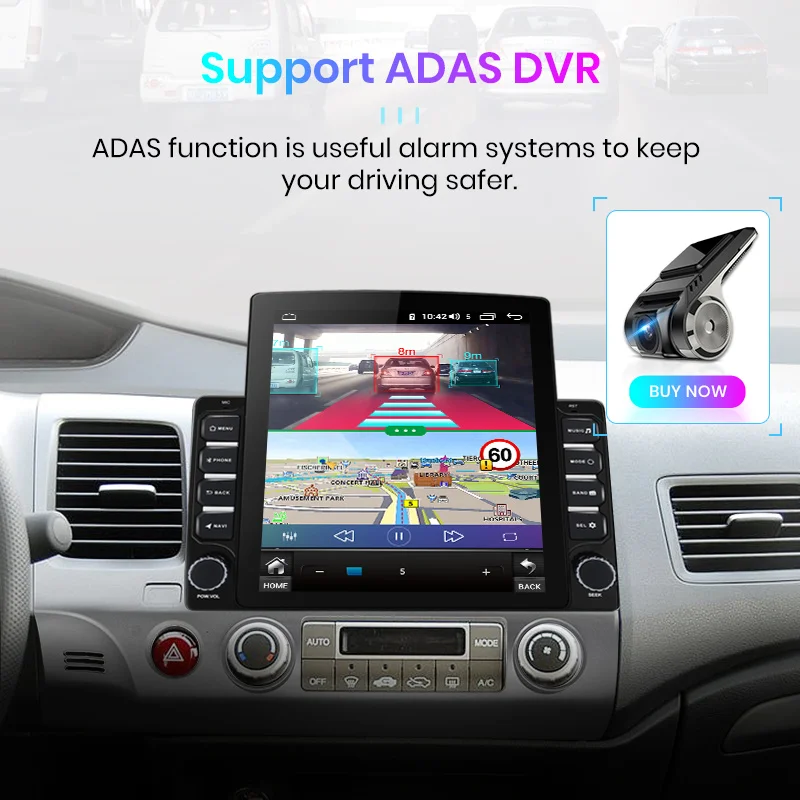 Junsun V2 Pro Vertical Style 4G+64G CarPlay DSP For Honda Civic 2005-2011 Android 8.1 Car Radio Multimedia Navigation no 2 din | Автомобили