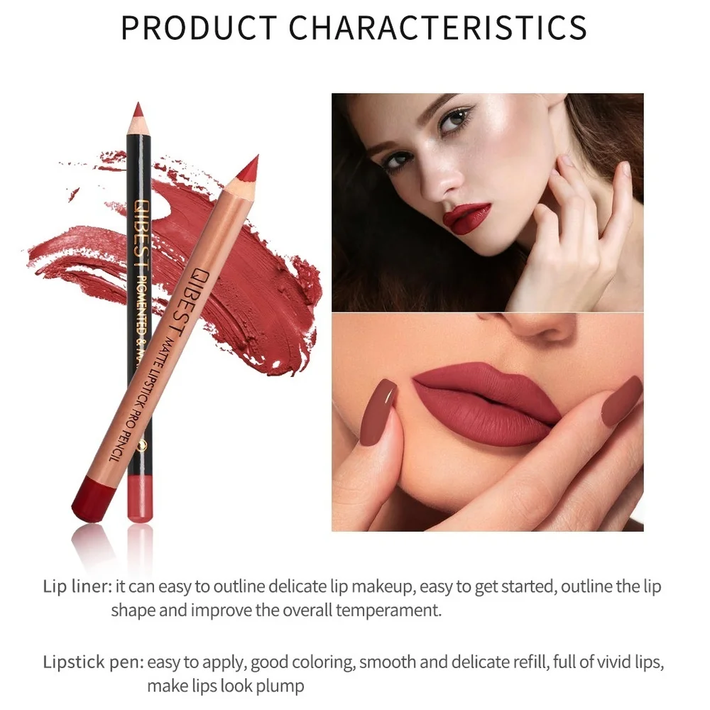 Набор водостойких помад 2 шт./компл. цвет коричневый |