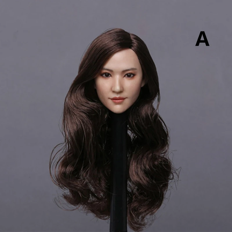 1/6 Scale Sculpt азиатские красивые женские длинные локоны волосы для 12 &quotдевушка