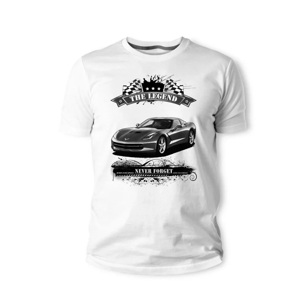 Классическая мужская футболка для фанатов американских автомобилей Corvette Youngtimer
