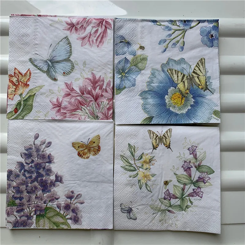 Бумажная салфетка для декупажа 25 см свадебные салфетки элегантный фиолетовый