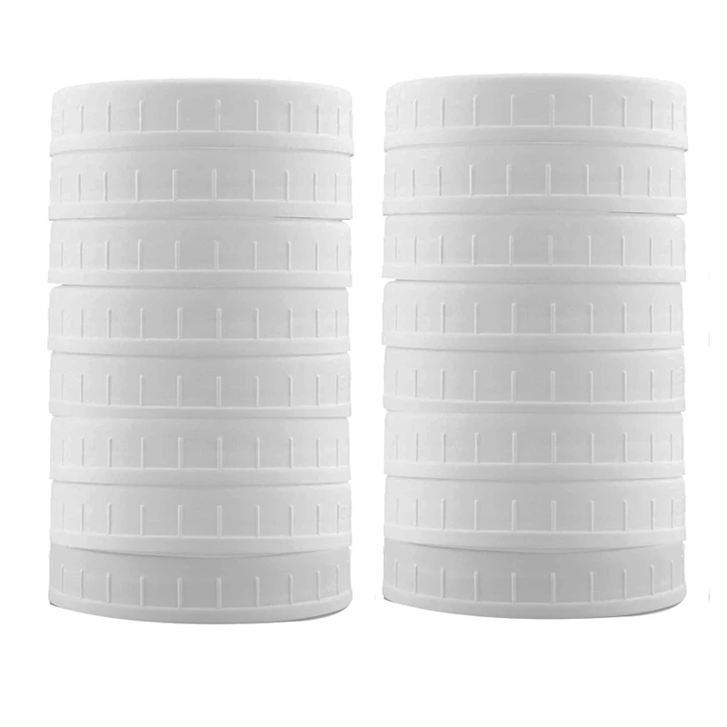 

16 Pack Regular Mouth Mason Jar Lids,Plastic Storage Caps for Canning Jars,Leak-Proof and Anti-Scratch Resistant Surface